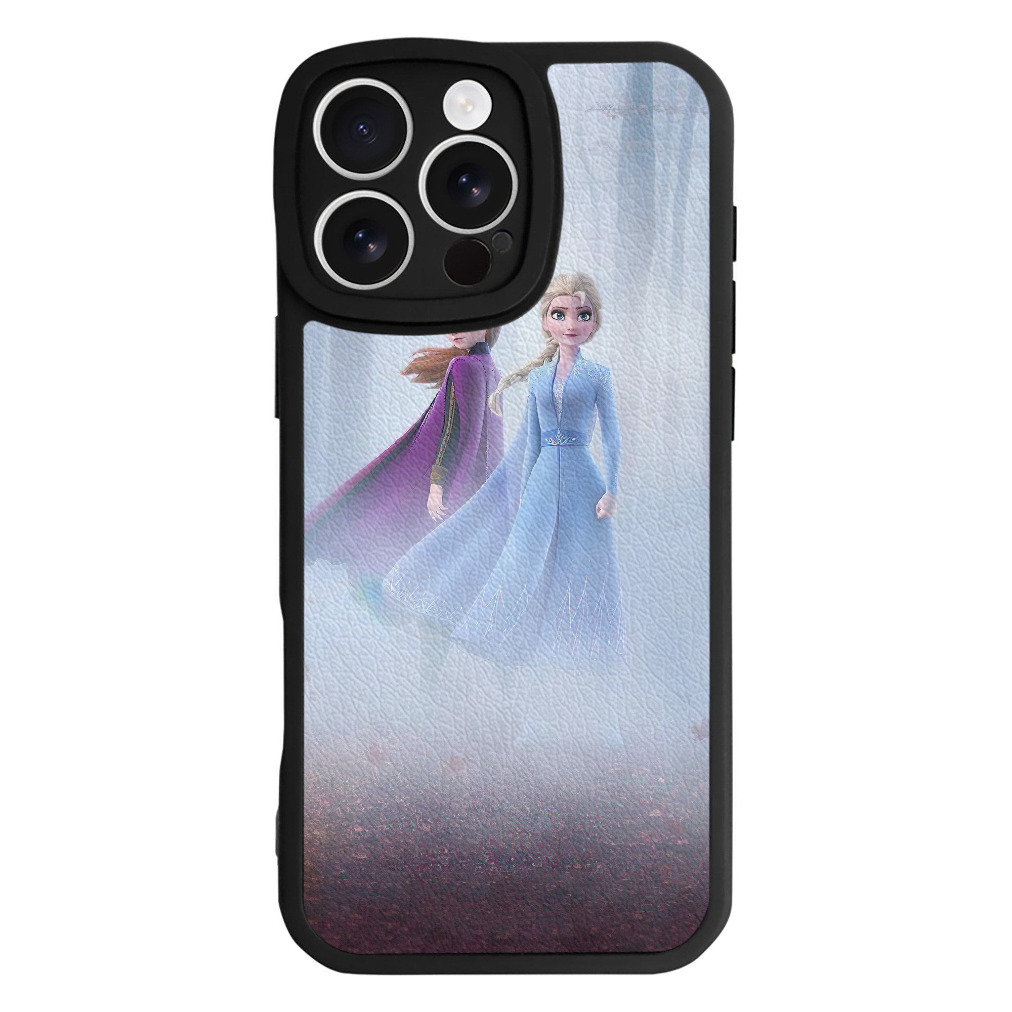 （画像用） アナと雪の女王 アンナ エルサ Frozen Anna Elsa 【iPhone 16シリーズ対応】シリコンスマホケース（レザー調） 材質：シリコン